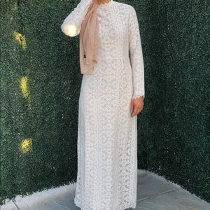 Lace long sleeve gown